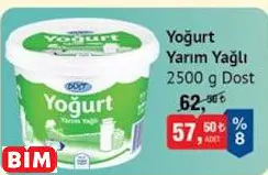 DOST YOĞURT YARIM YAĞLI